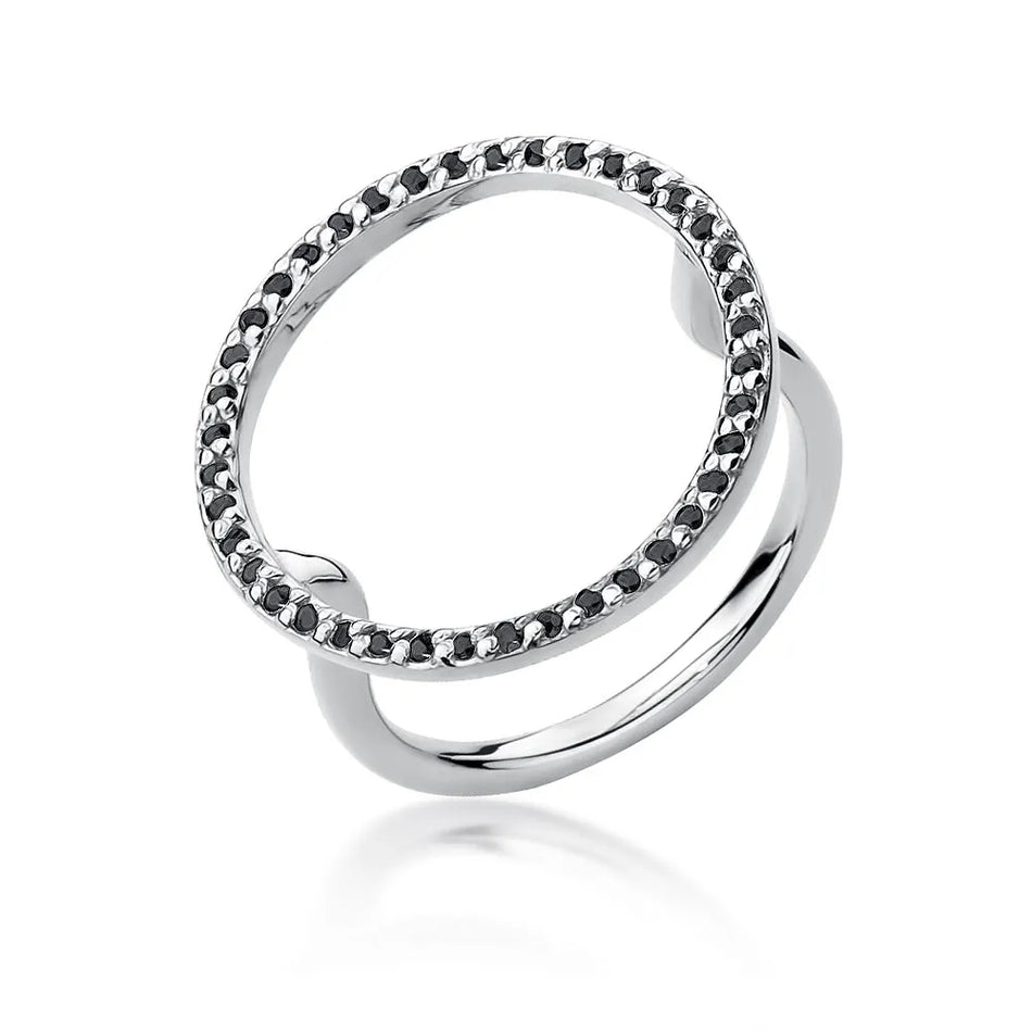 zlatý prsten s 0,20ct černými diamanty w0510-dib-01