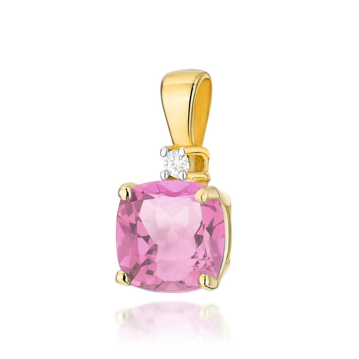 zlatý přívěsek s 1,10 ct růžovým topazem a 0,0145 ct diamanty z0003-top-01