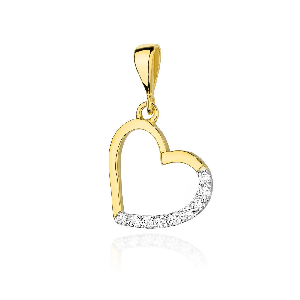 zlatý přívěsek s diamanty 0,131 ct z0018-diw-01