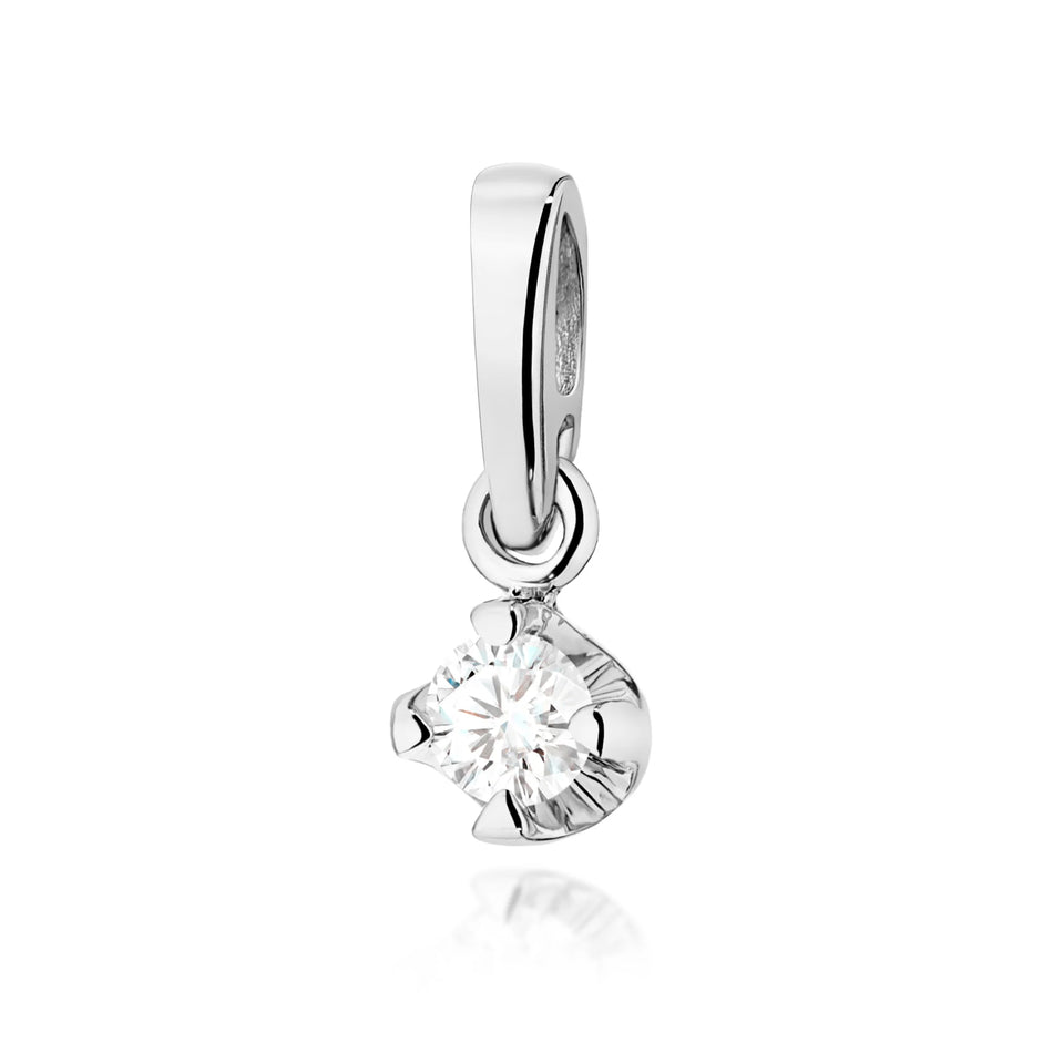 Zlatý přívěsek s diamantem 0,08 ct