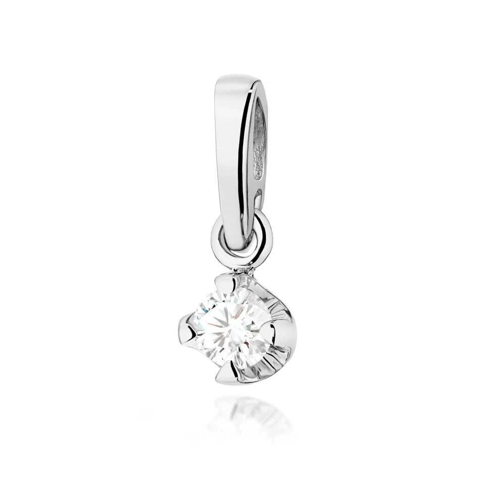 Zlatý přívěsek s diamantem 0,10 ct