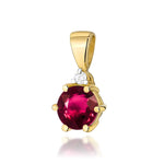 zlatý přívěsek s 0,60ct rubínem a 0,015ct diamanty z0076 rur 01