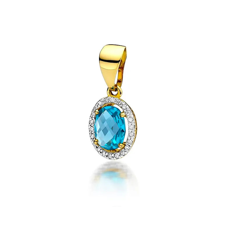 zlatý přívěsek s topazem 1,70 ct a diamanty 0,11 ct z0080-tob-01