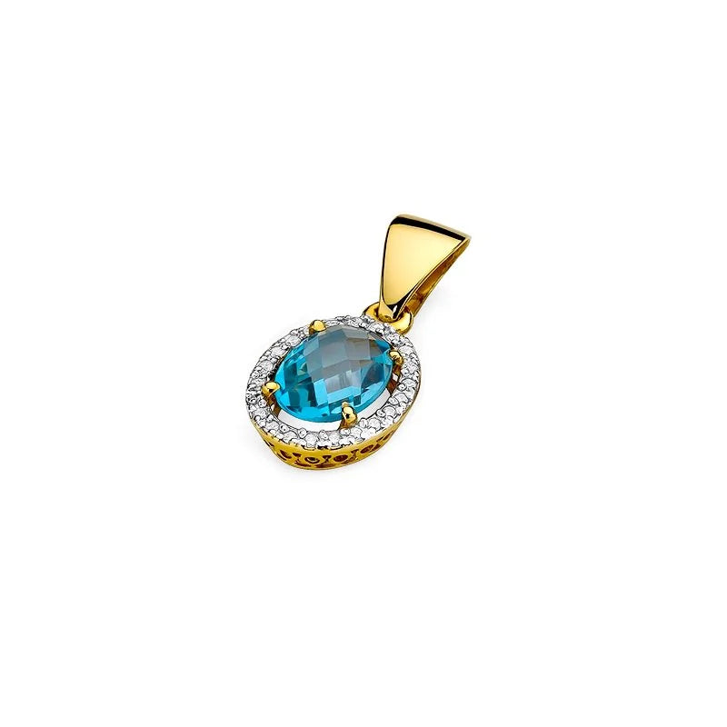 zlatý přívěsek s topazem 1,70 ct a diamanty 0,11 ct z0080-tob-01