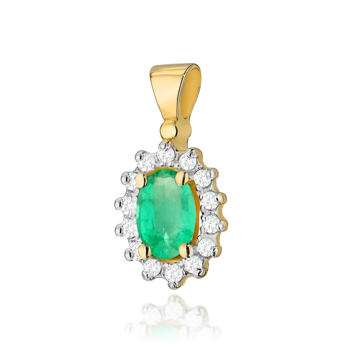 zlatý přívěsek s 0,40ct smaragdem a 0,12ct diamanty z0182-emg-01