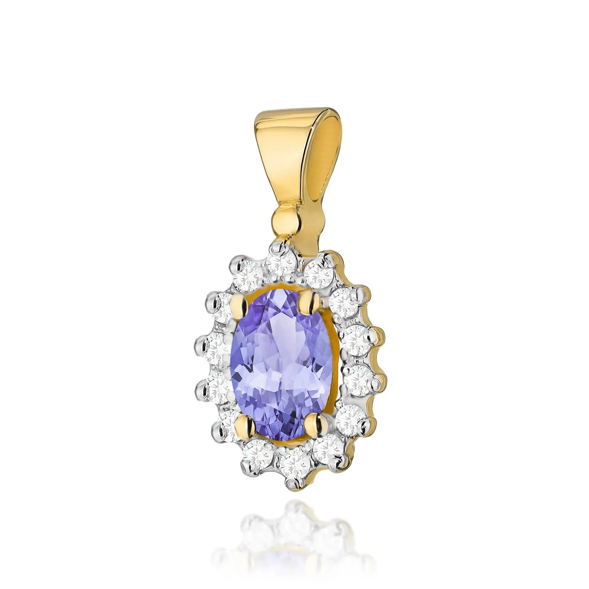 zlatý přívěsek s 0,40ct tanzanitem a 0,12ct diamanty z0182-tap-01