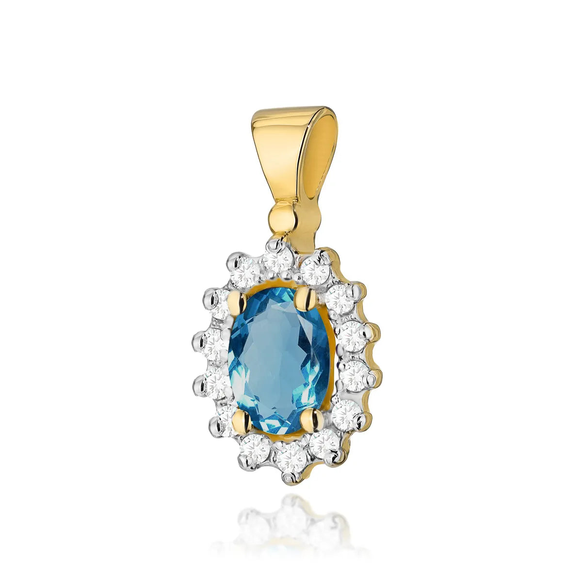 zlatý přívěsek s 0,50ct topazem london blue a 0,12ct diamanty z0182-tol-01