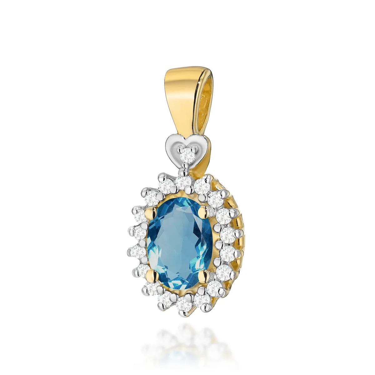 zlatý přívěsek s 0,50ct topazem london blue a 0,095ct diamanty z0312-tol-01