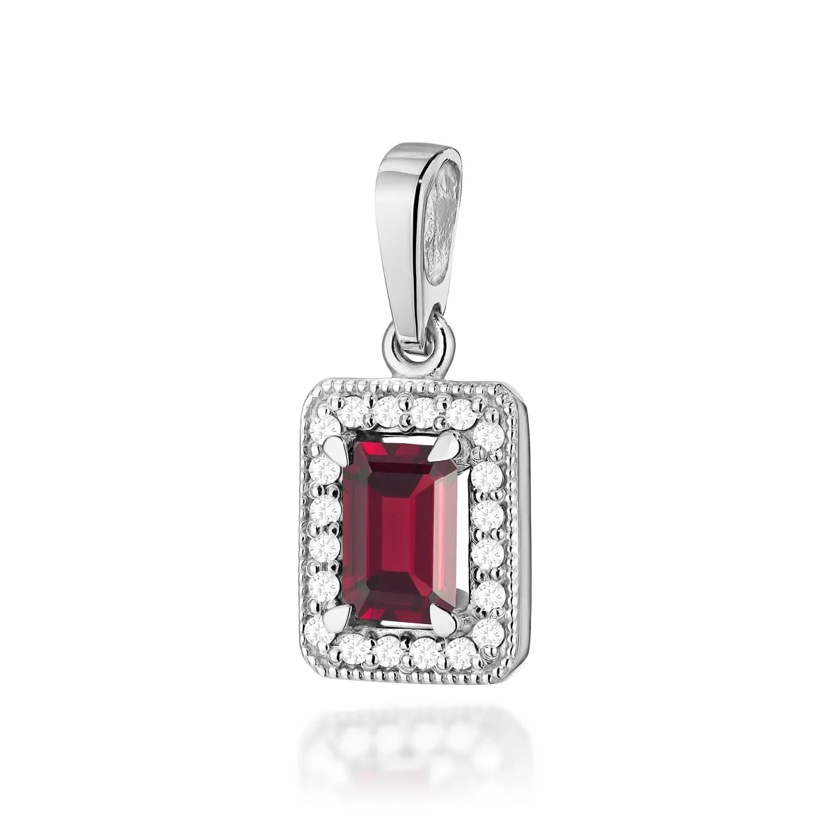 zlatý přívěsek s 0,70ct granátem a 0,10ct diamanty z0422-gar-01