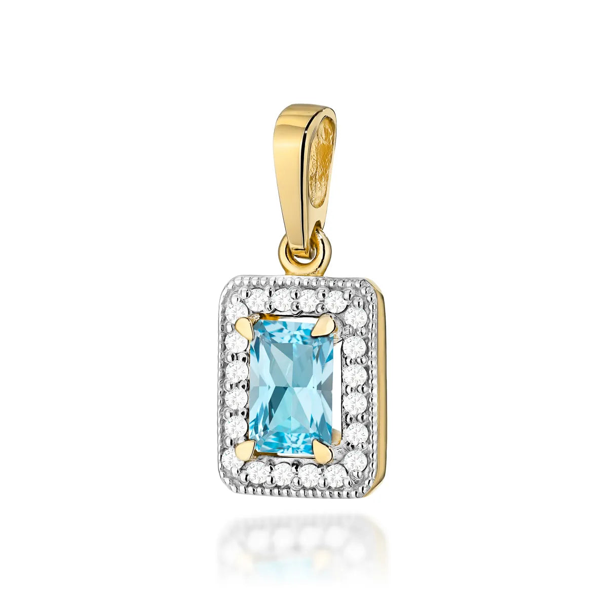 zlatý přívěsek s topazem 0,65 ct a diamanty 0,10 ct z0422-tob-01