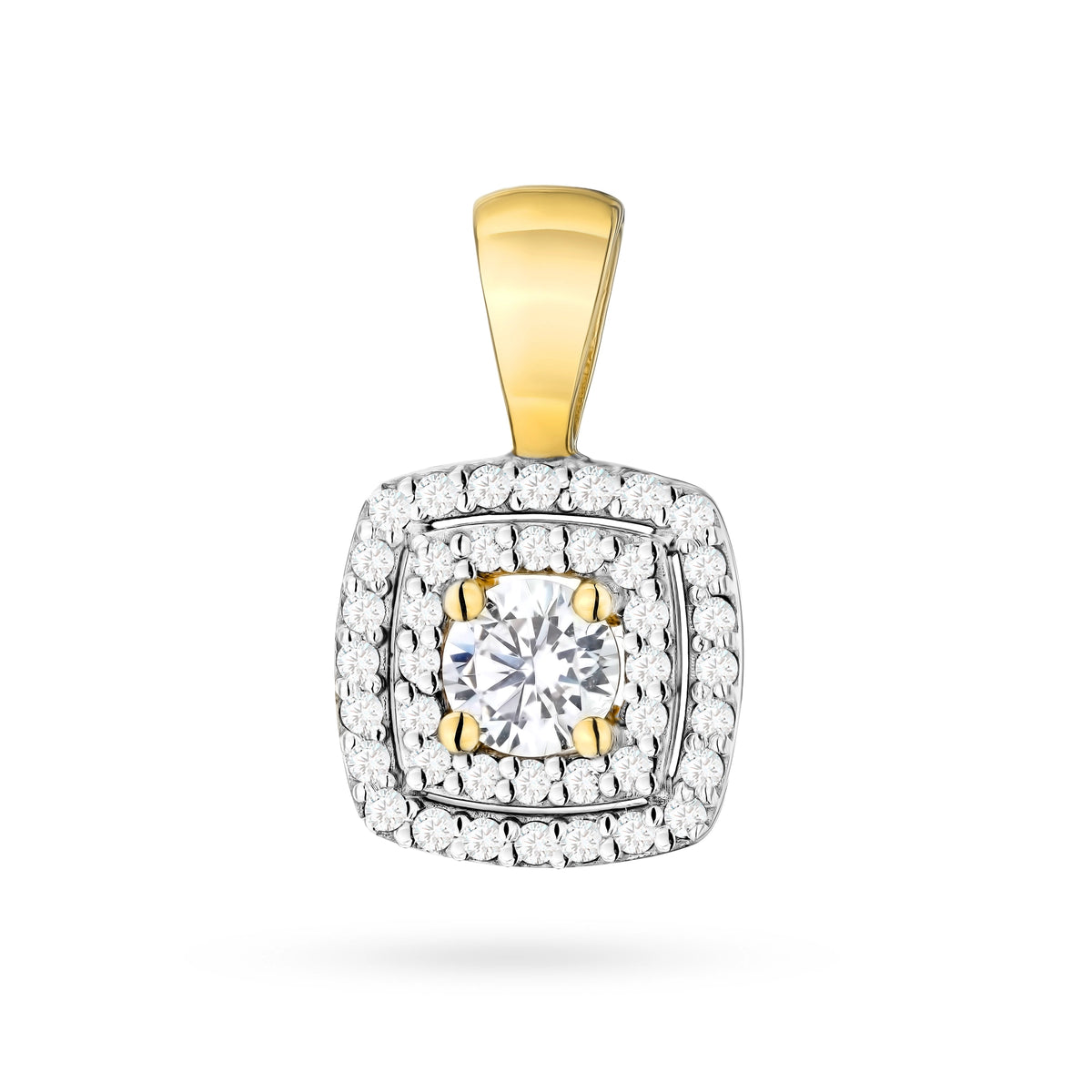 zlatý přívěsek s laboratorně vypěstovaným diamantem 0,30 ct a laboratorně vypěstovanými diamanty 0,20 ct z0506-ldw-01