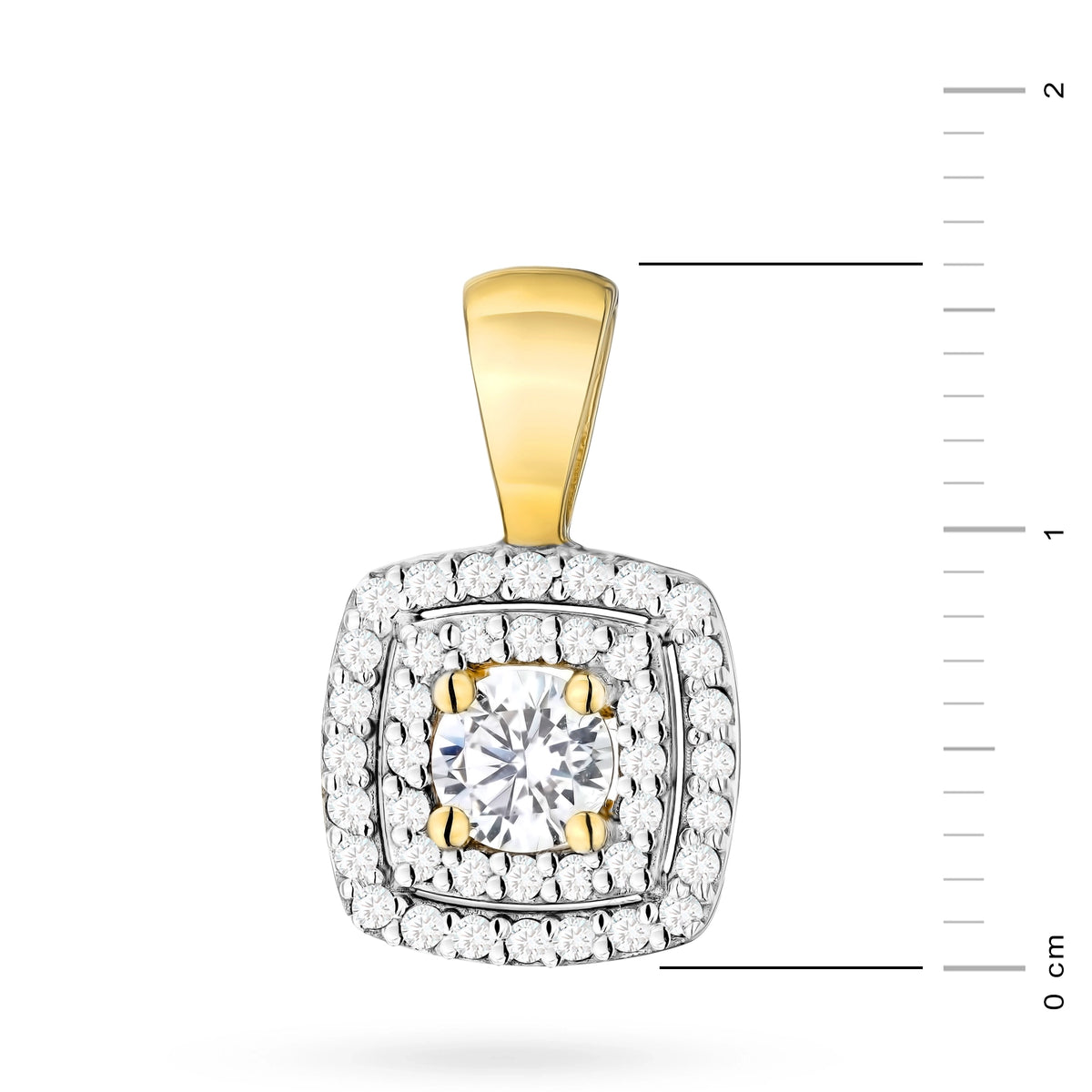 zlatý přívěsek s laboratorně vypěstovaným diamantem 0,30 ct a laboratorně vypěstovanými diamanty 0,20 ct z0506-ldw-01