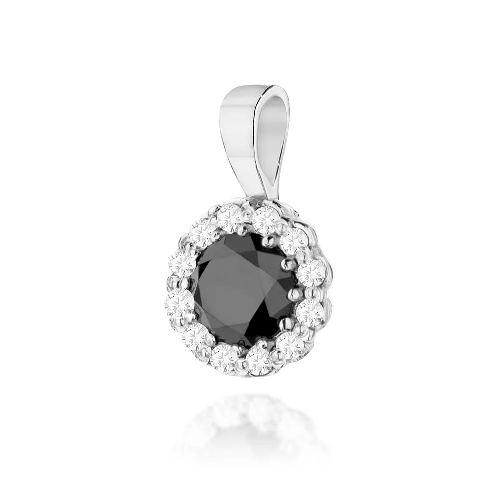 zlatý přívěsek s 0,50ct černým diamantem a 0,103ct diamanty z0510-dib-01