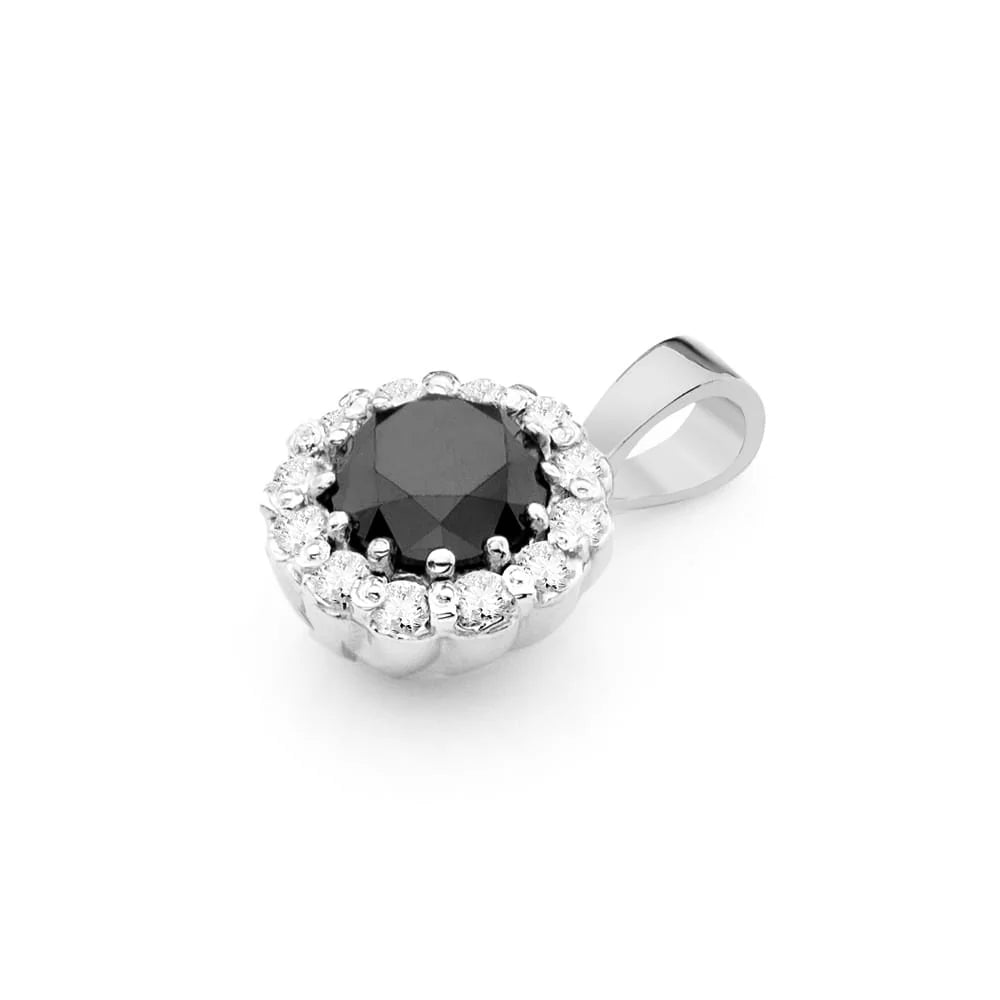 zlatý přívěsek s 0,50ct černým diamantem a 0,103ct diamanty z0510-dib-01