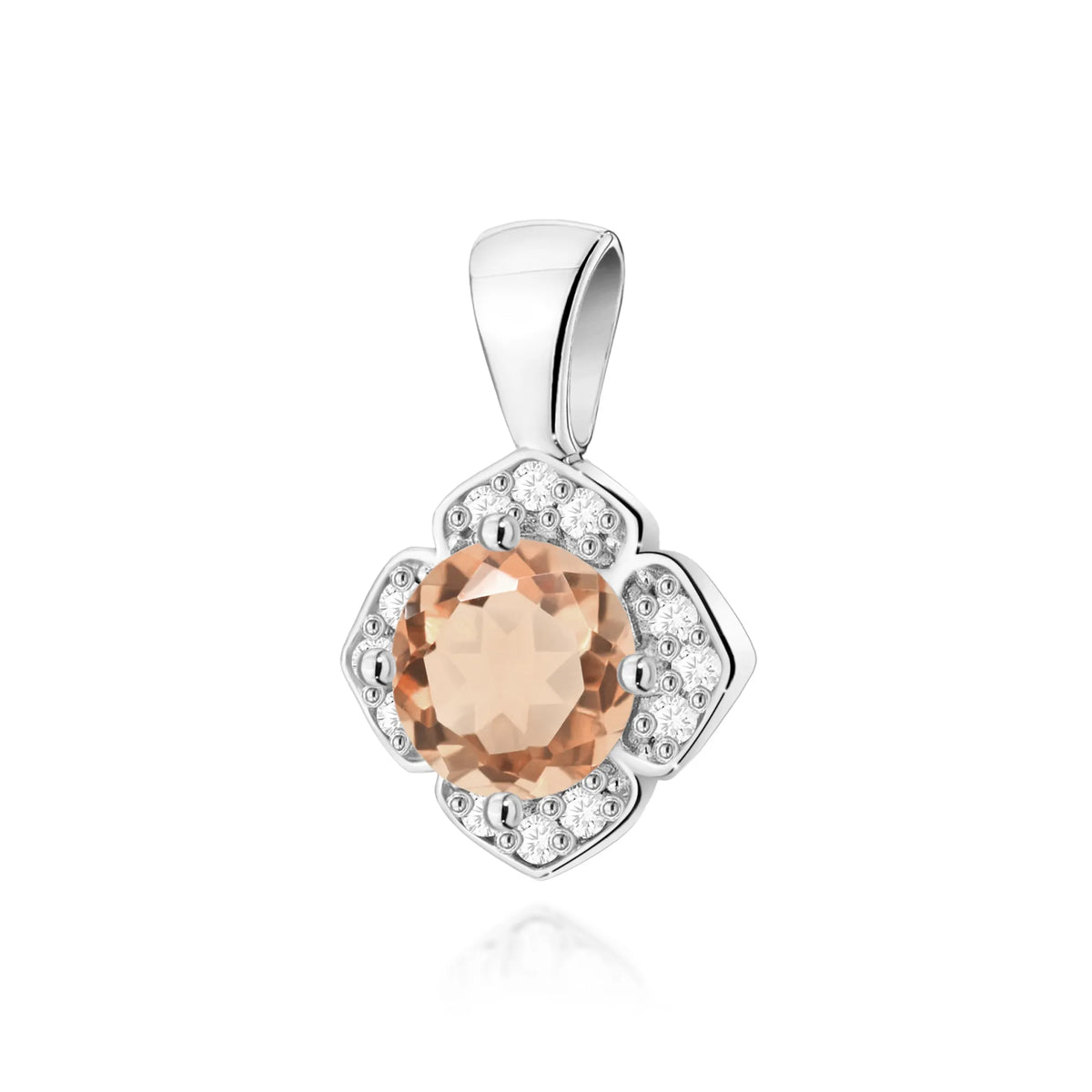 zlatý přívěsek s 0,40ct morganitem a 0,06ct diamanty z0571-mop-01