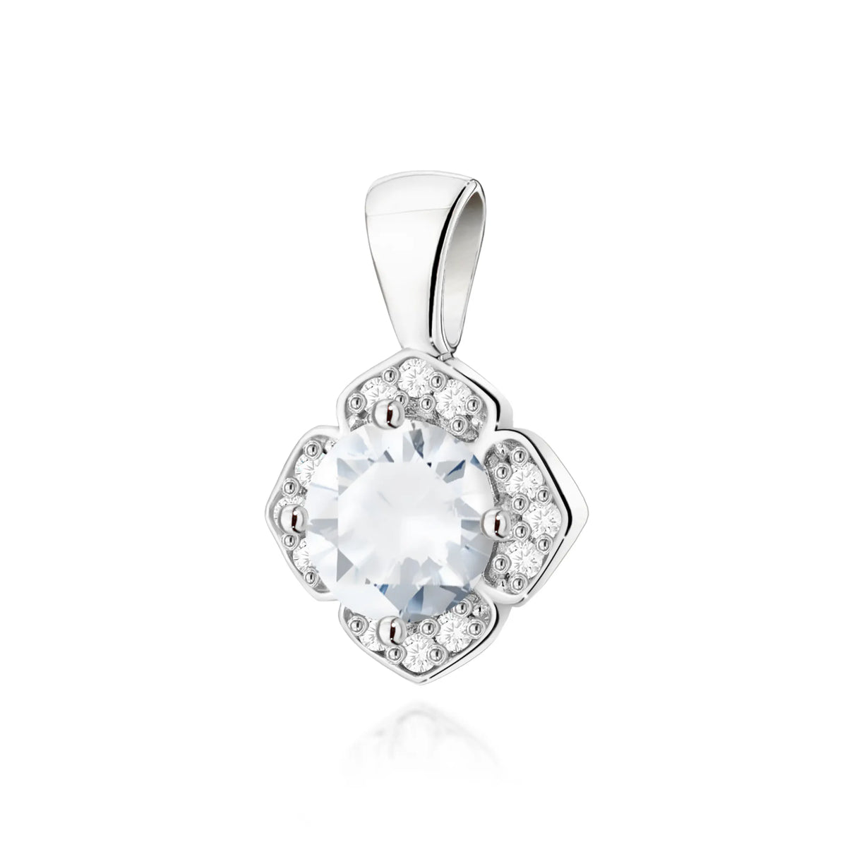 zlatý přívěsek s 0,60ct bílým safírem a 0,06ct diamanty z0571-saw-01