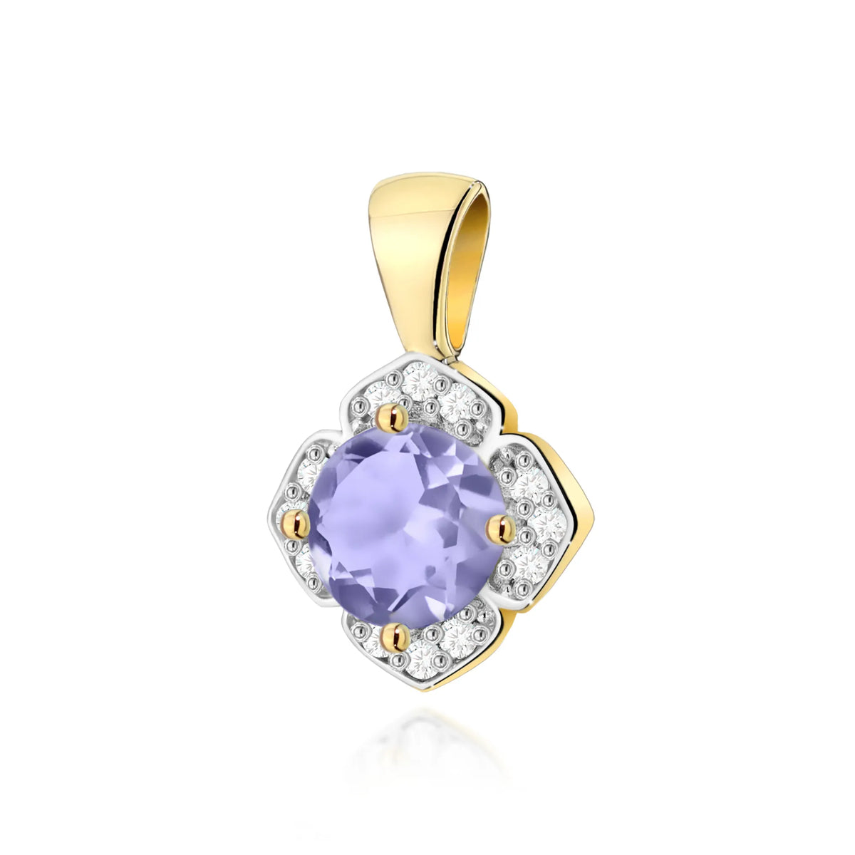 zlatý přívěsek s 0,50ct tanzanitem a 0,06ct diamanty z0571-tap-01