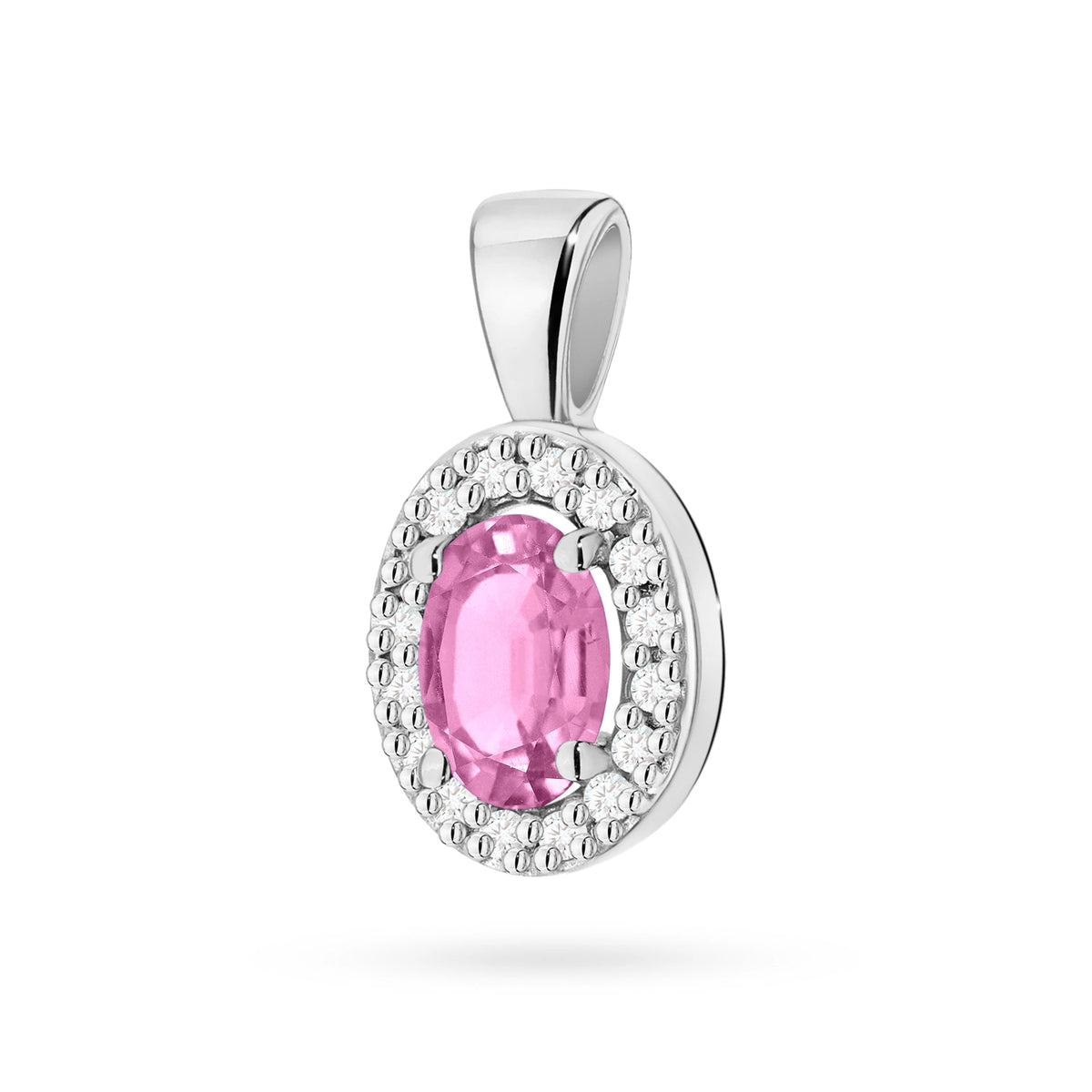 zlatý přívěsek s 0,45ct růžovým safírem a 0,08ct diamanty z0574-sap-01