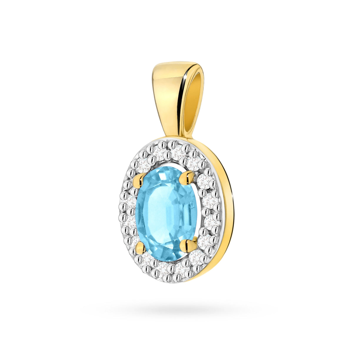 zlatý přívěsek s topazem 0,50 ct a diamanty 0,08 ct z0574-tob-01