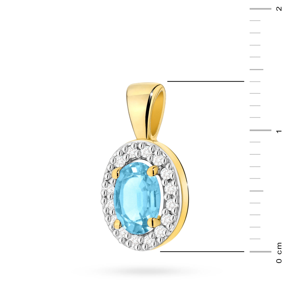 zlatý přívěsek s topazem 0,50 ct a diamanty 0,08 ct z0574-tob-01