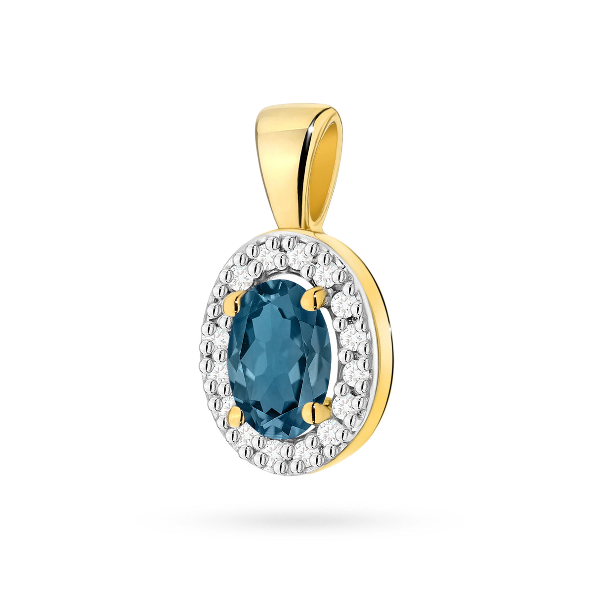 zlatý přívěsek s 0,50ct topazem london blue a 0,08ct diamanty z0574-tol-01
