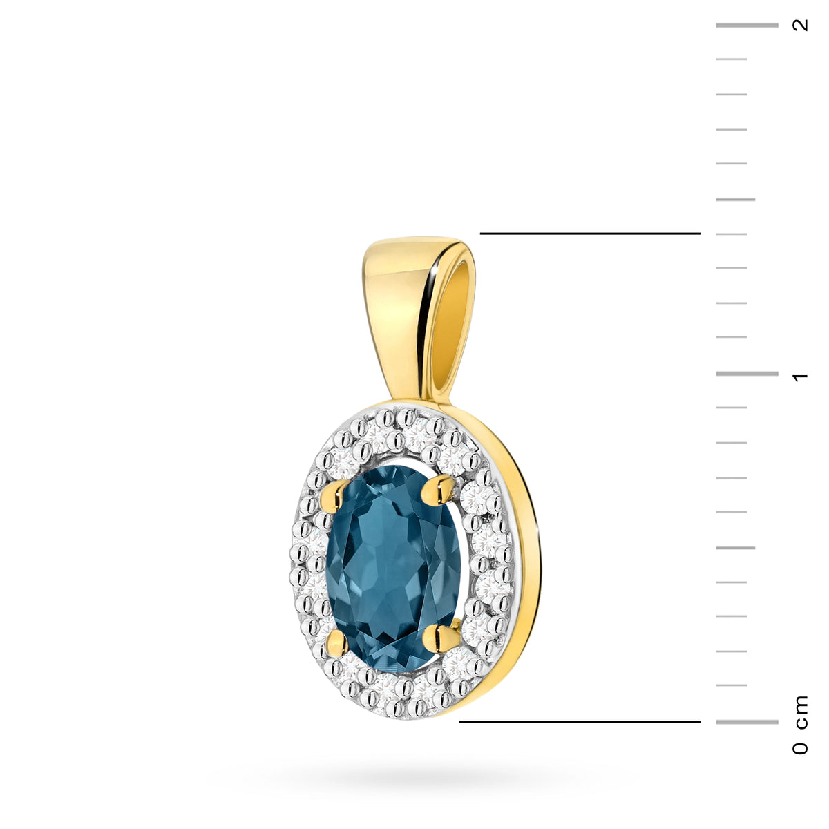 zlatý přívěsek s 0,50ct topazem london blue a 0,08ct diamanty z0574-tol-01