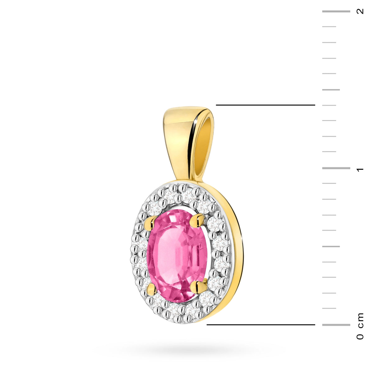 zlatý přívěsek s 0,50ct růžovým topazem a 0,08ct diamanty z0574-top-01