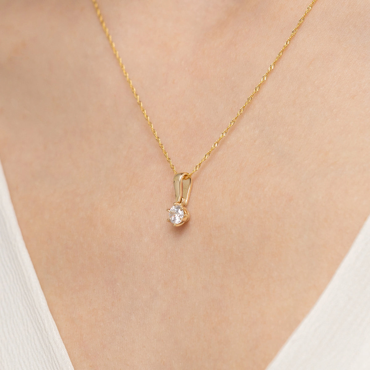 zlatý přívěsek s diamantem 0,30 ct z0575-diw-01