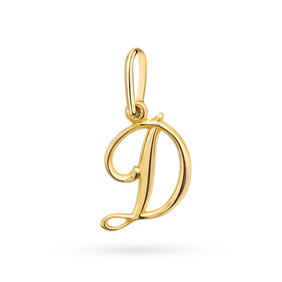 Náhrdelník se zlatým písmenem D na řetízku Singapore