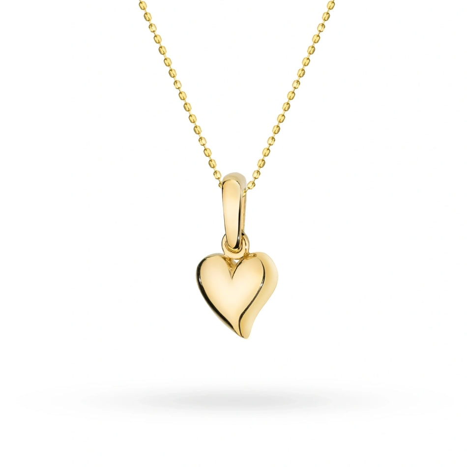 Zlatý náhrdelník s přívěskem ve tvaru srdce