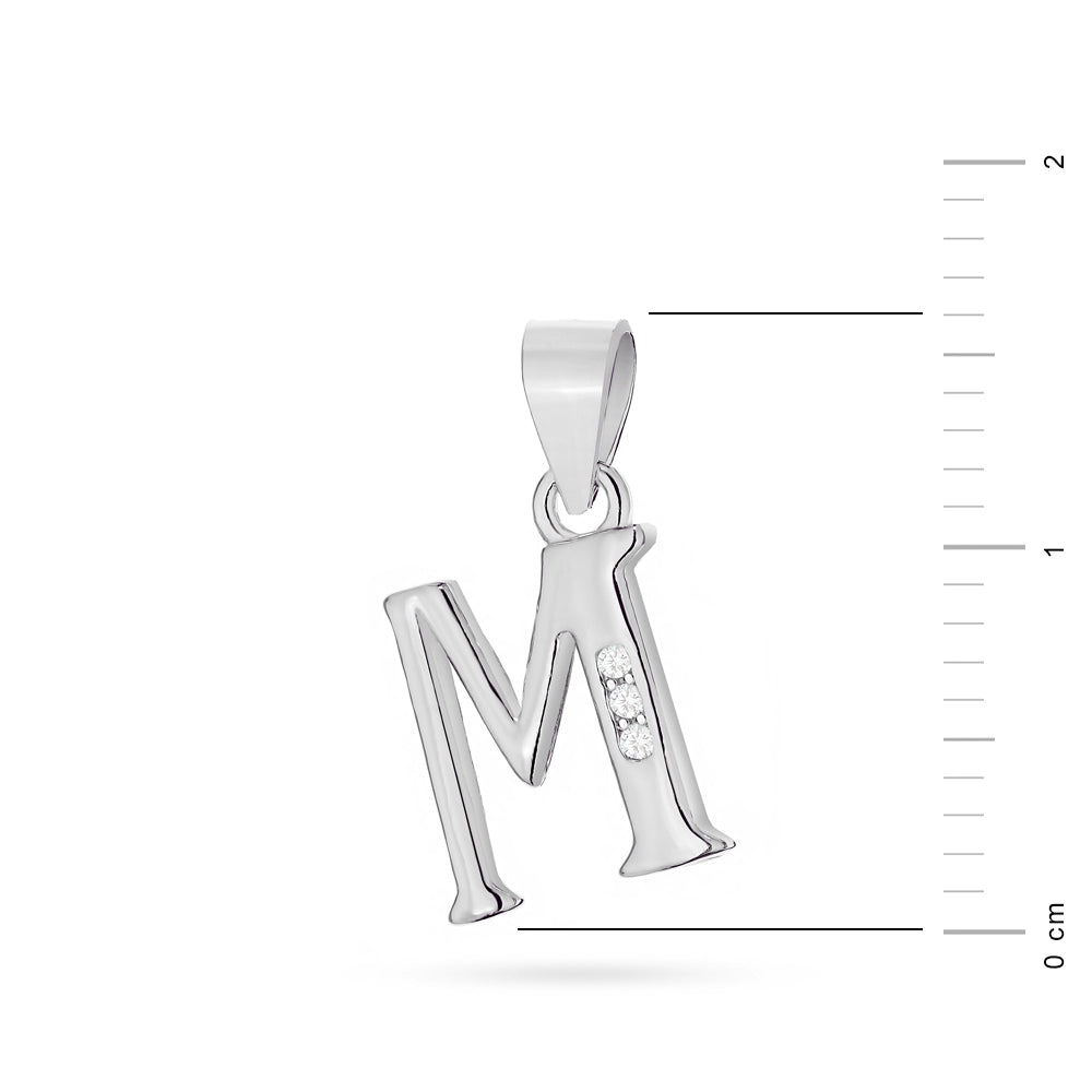 stříbrný přívěsek se zirkonem m-z703-925-s-m
