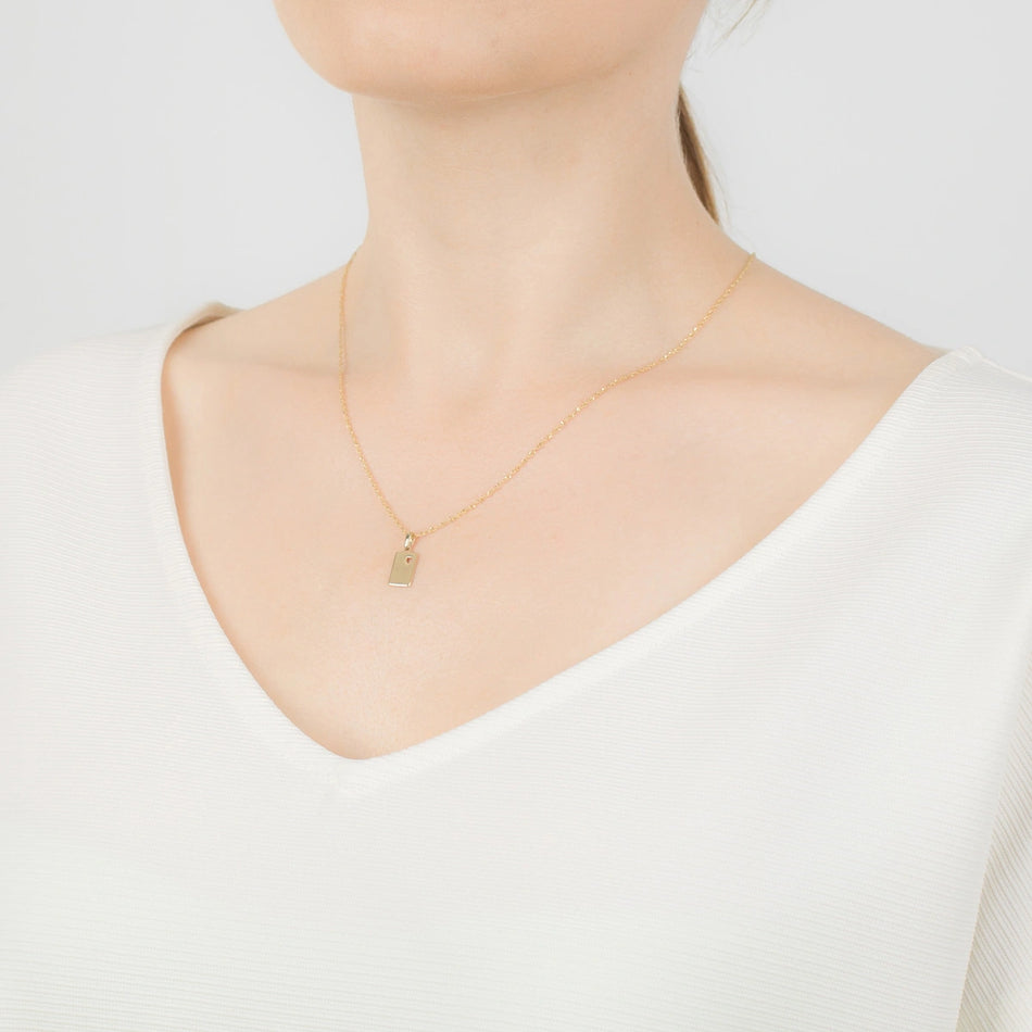 Přívěsek zlatá psí známka se srdcem na řetízku, sada pro gravírování