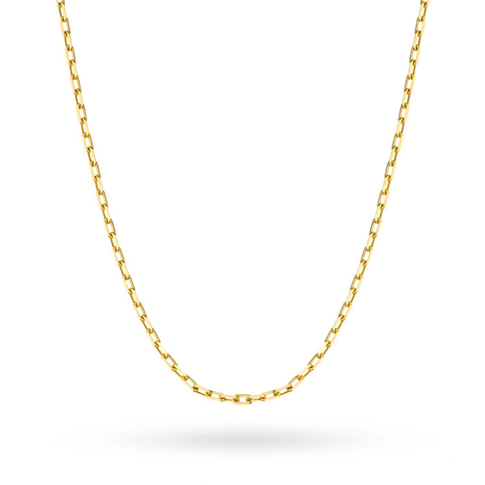 This 14-carat gold chain with a anchor weave is an exclusive accessory. Perfect for a gift.