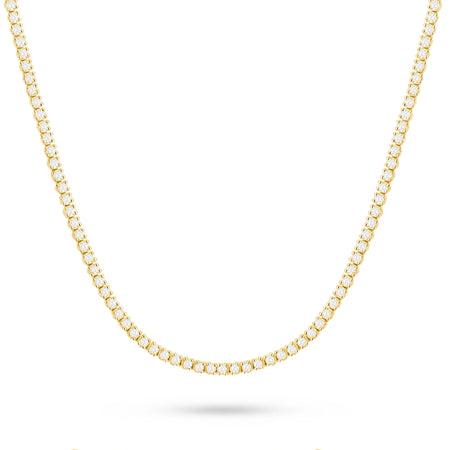 This 14-carat gold necklace with 115 0.06ct diamonds embodies timeless beauty . Perfect for a gift.