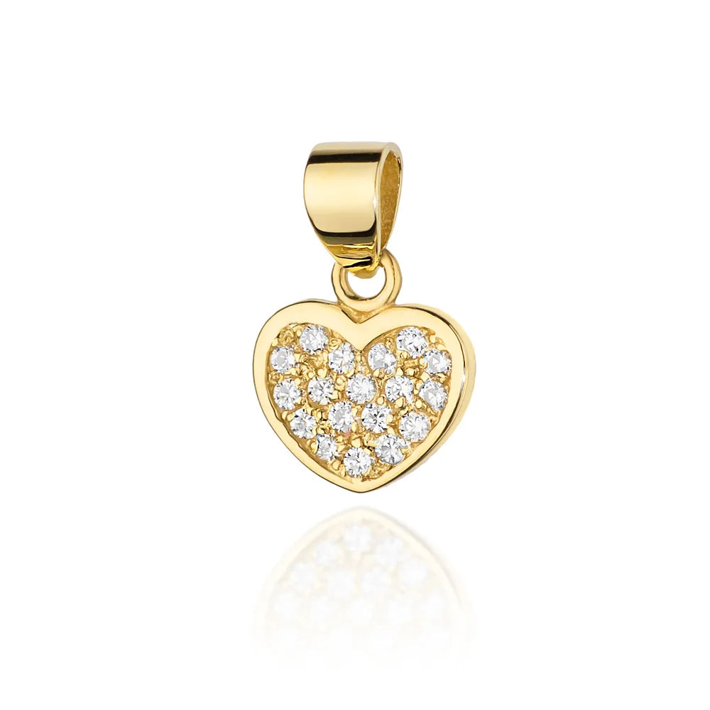 Přívěsek ze 14karátového zlata s diamanty o hmotnosti 0,155 ct. Skvělý dárek. Pravost diamantů potvrzuje certifikát.