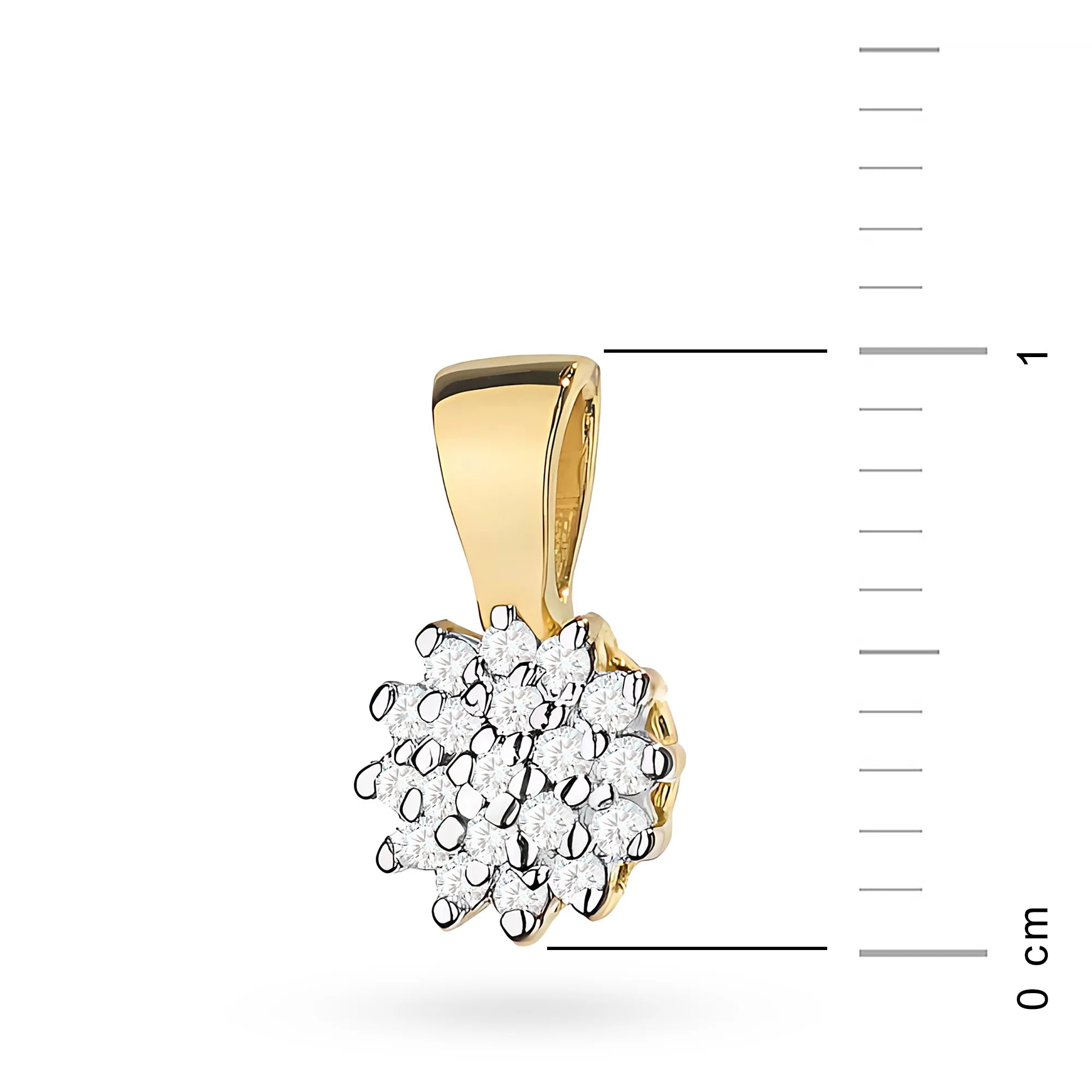 Gold pendant with and diamonds is made of the highest quality 14K (585) gold. Our offer includes various types of chains, pendants or necklaces with stones.