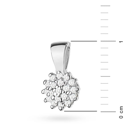 White Gold pendant with and diamonds is made of the highest quality 14K (585) gold. Our offer includes various types of chains, pendants or necklaces with stones.