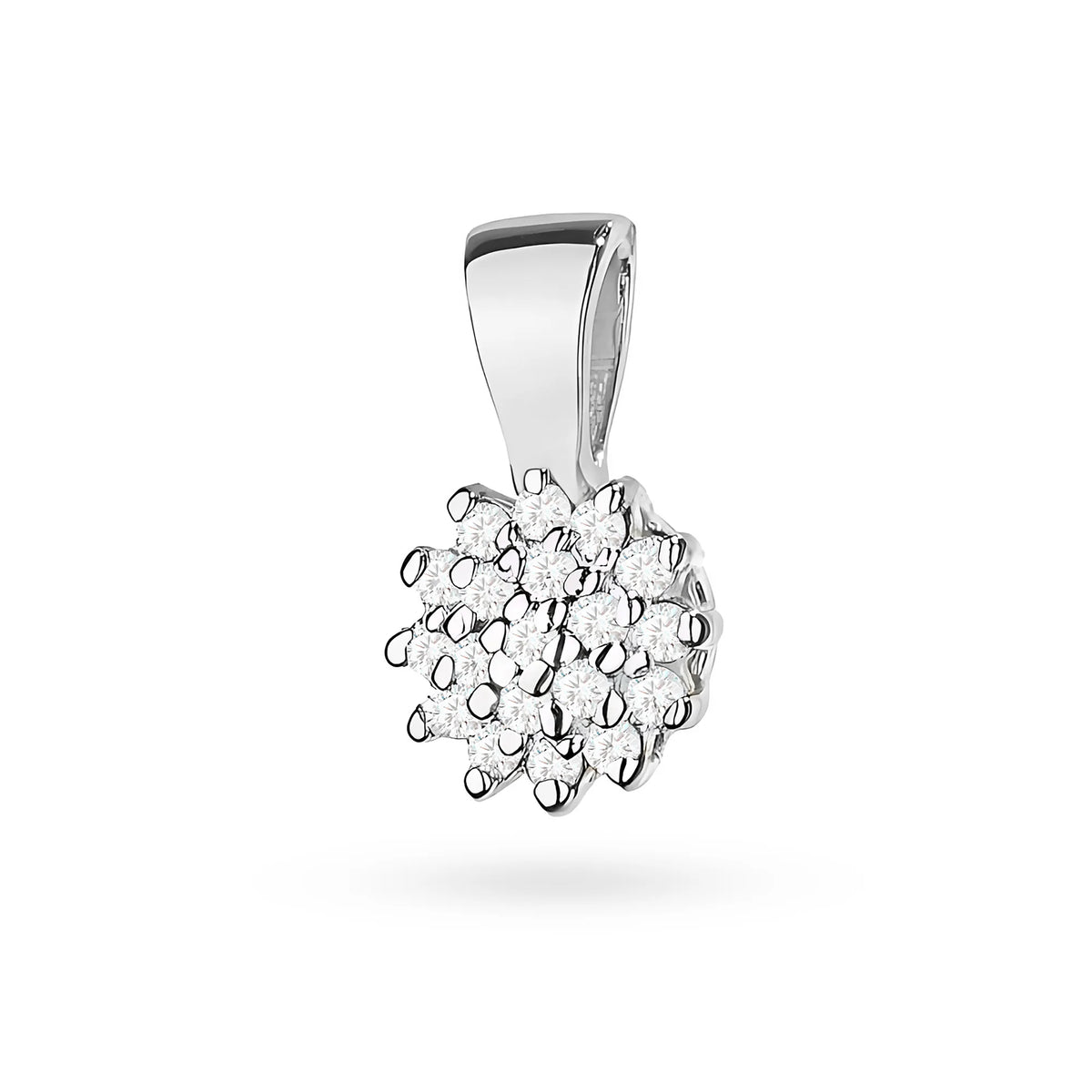 White Gold pendant with and diamonds is made of the highest quality 14K (585) gold. Our offer includes various types of chains, pendants or necklaces with stones.