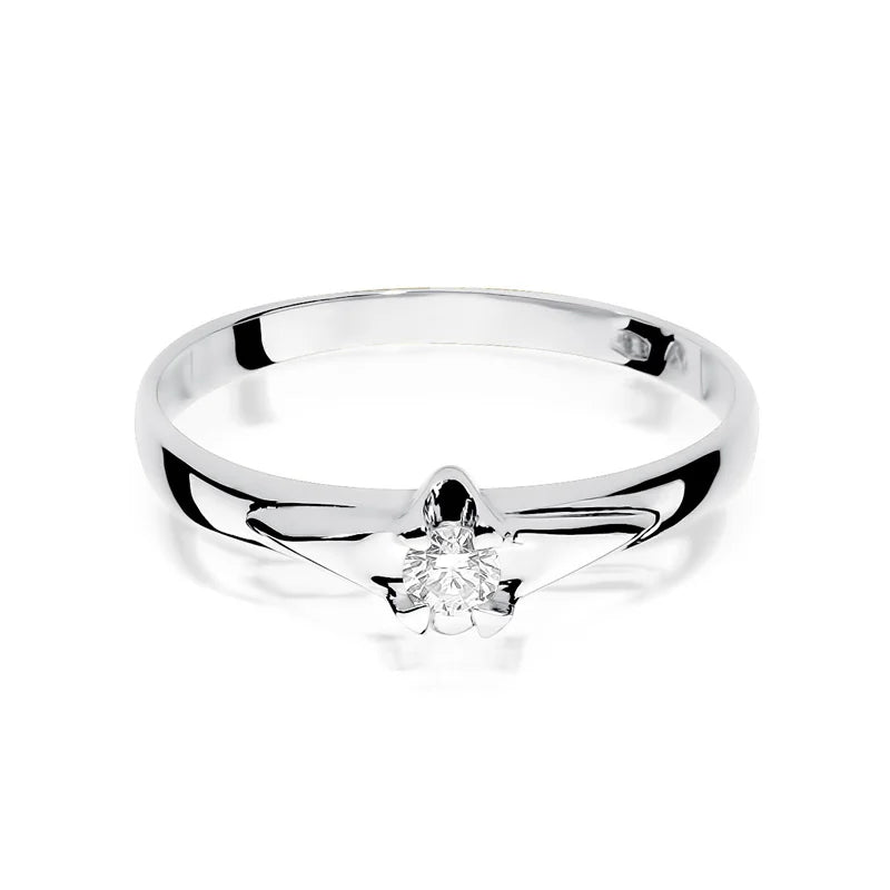 zlatý prsten s diamantem 0,10 ct w0088-diw-04