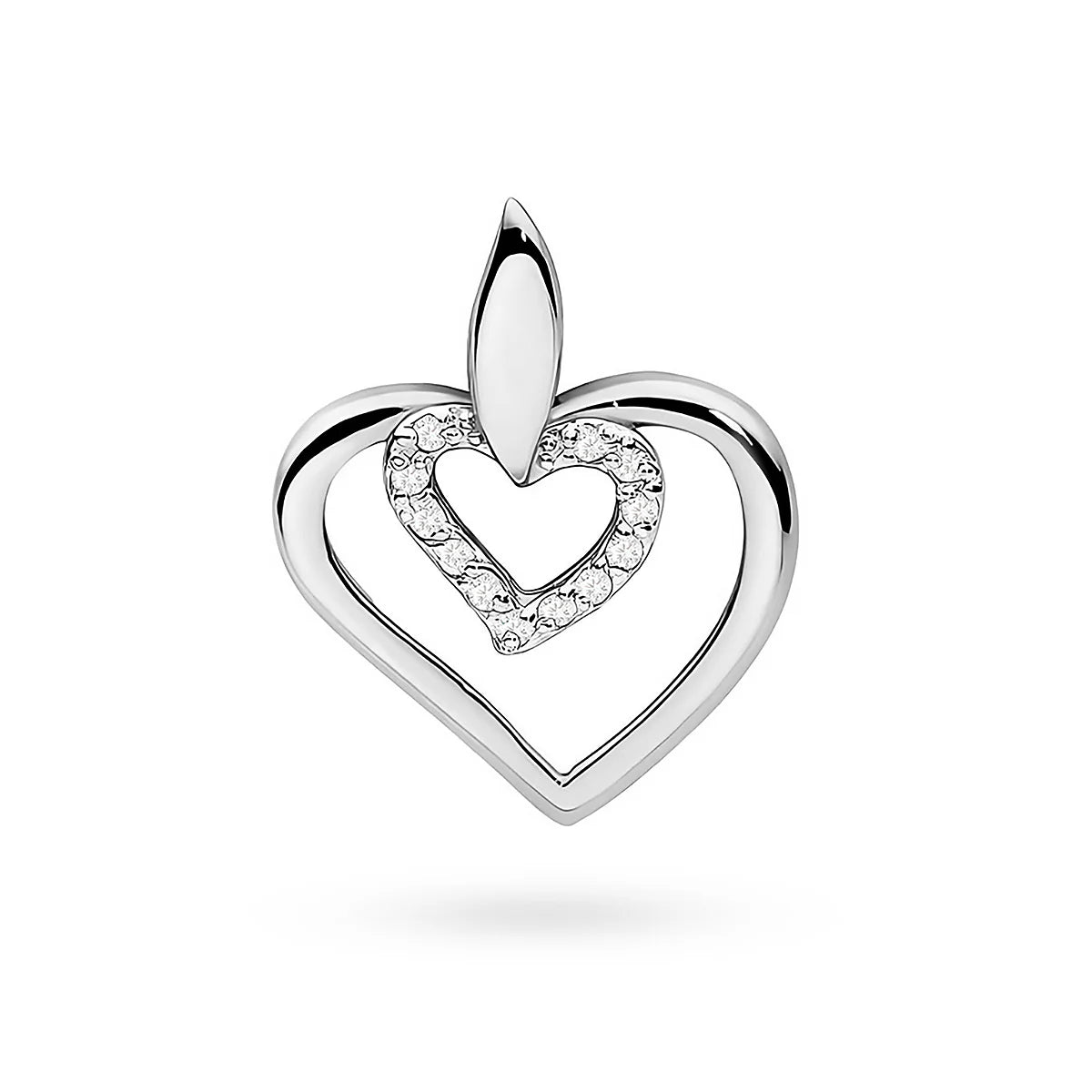 Přívěsek z 14karátového (585) zlata. Náš obchod nabízí řetízky, přívěsky, prsteny. Osazený 12 diamanty o celkové hmotnosti 0,06 ct. Jedinečný a nadčasový dárek pro ni.